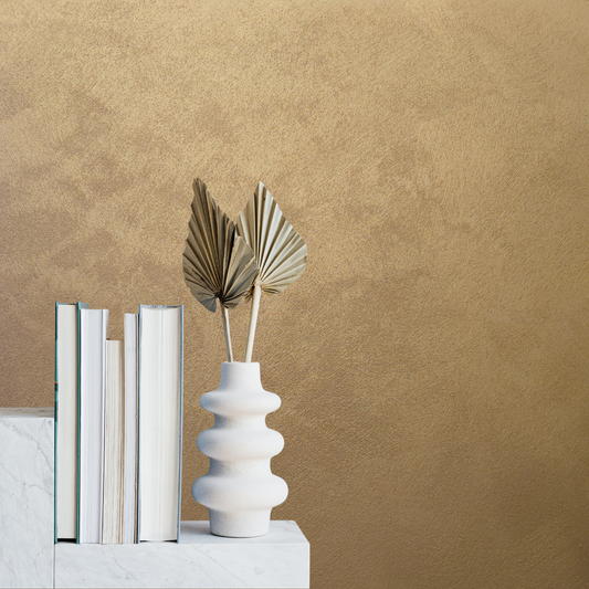 Gold Quartz Paint showcasing textured metallic wall finish