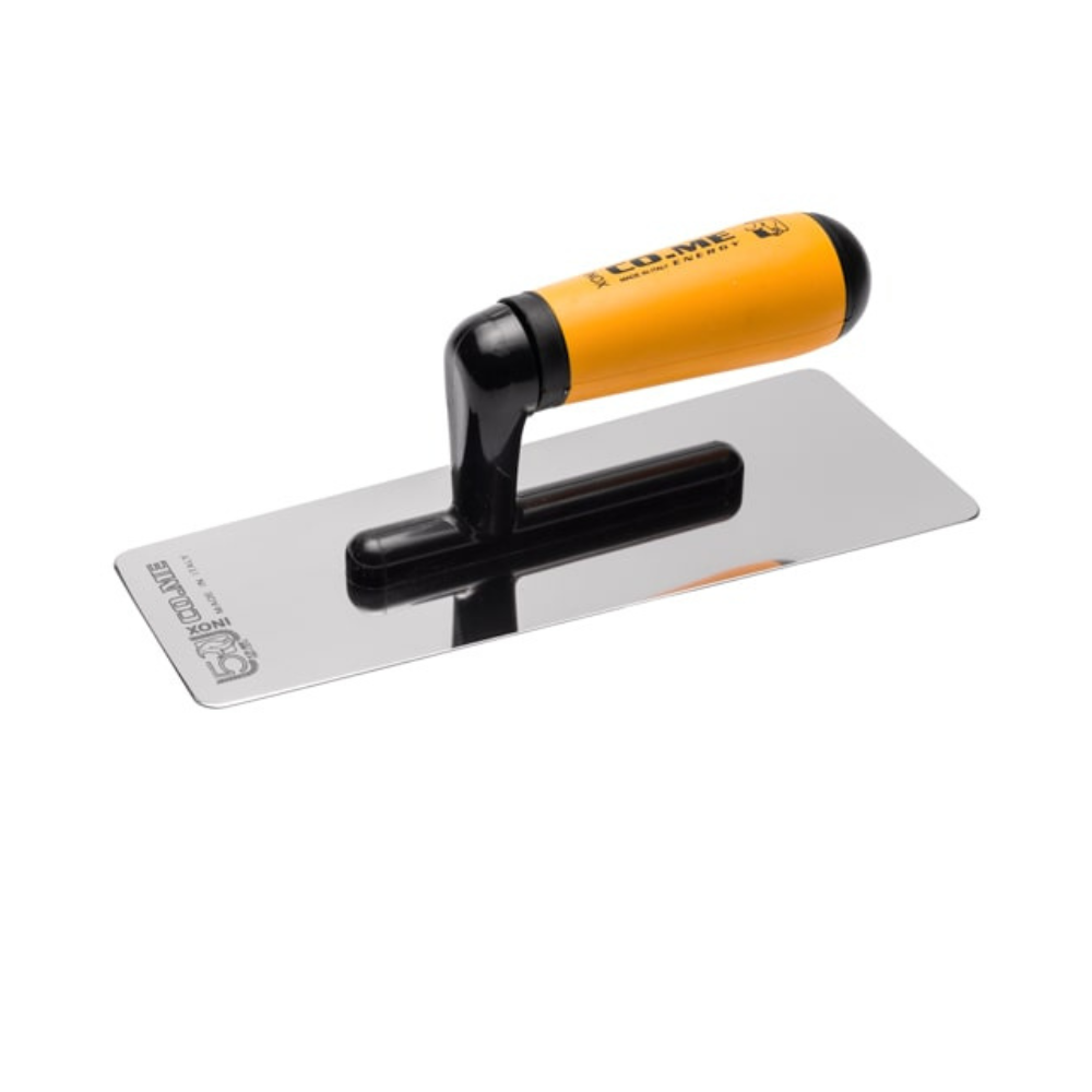 Venetian Plaster Finishing Trowel Set – 3-Piece Polished Stainless Steel, Rubber Handles, Beveled Edges, For Smoothing & Burnishing