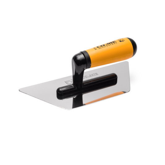 POLISHED PLASTER TRAPEZOID RUBBER HANDLE TROWEL - 240 x 120mm